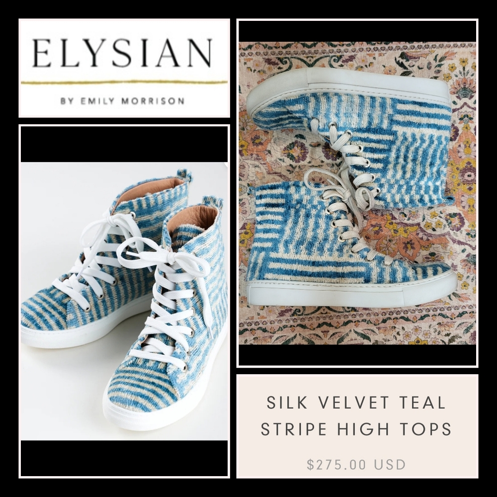 ELYSIAN The ANKARA SILK VELVET HIGH TOPS | Size 10 (EU 42)